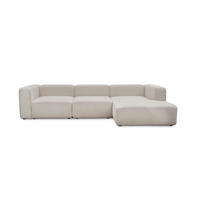 ECKSOFA modular Cubo 4-Sitzer - Taupe, Textil (314/179cm) - Mokebo