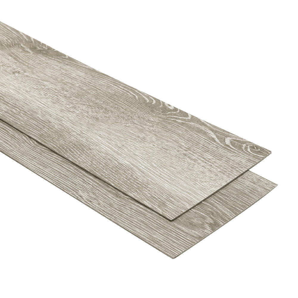 VINYLBODEN 5m²/36-TLG. selbstklebend PVC - Graubraun, Kunststoff (0.2/91.5/15.2cm) - Livingandhome