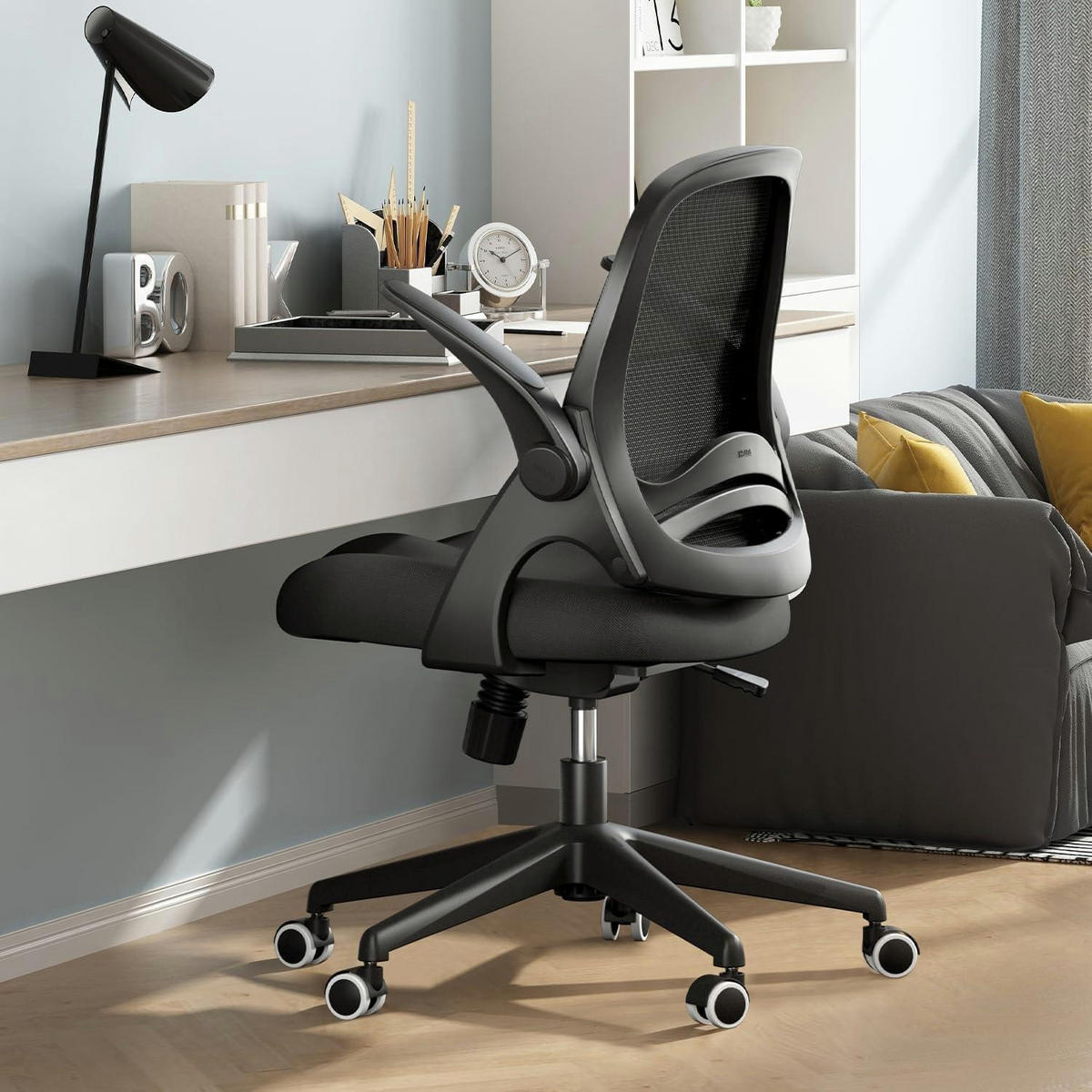 BÜROSTUHL J1 Mesh Schwarz - Schwarz, Kunststoff (60/100/60cm)