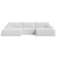 ECKSOFA U Serene Grau - Grau, Holz/Textil (391/145cm) - Graingold