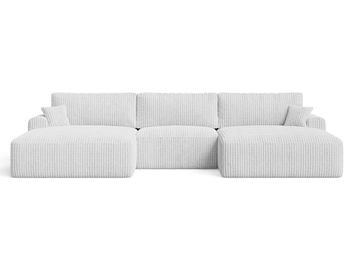 ECKSOFA U Serene Grau - Grau, Holz/Textil (391/145cm) - Graingold