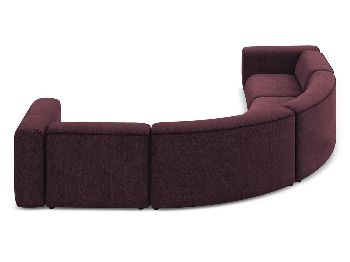 ECKSOFA Samt Stoff Violett - Lila/Flieder, Kunststoff/Textil (318/318cm) - Makamii