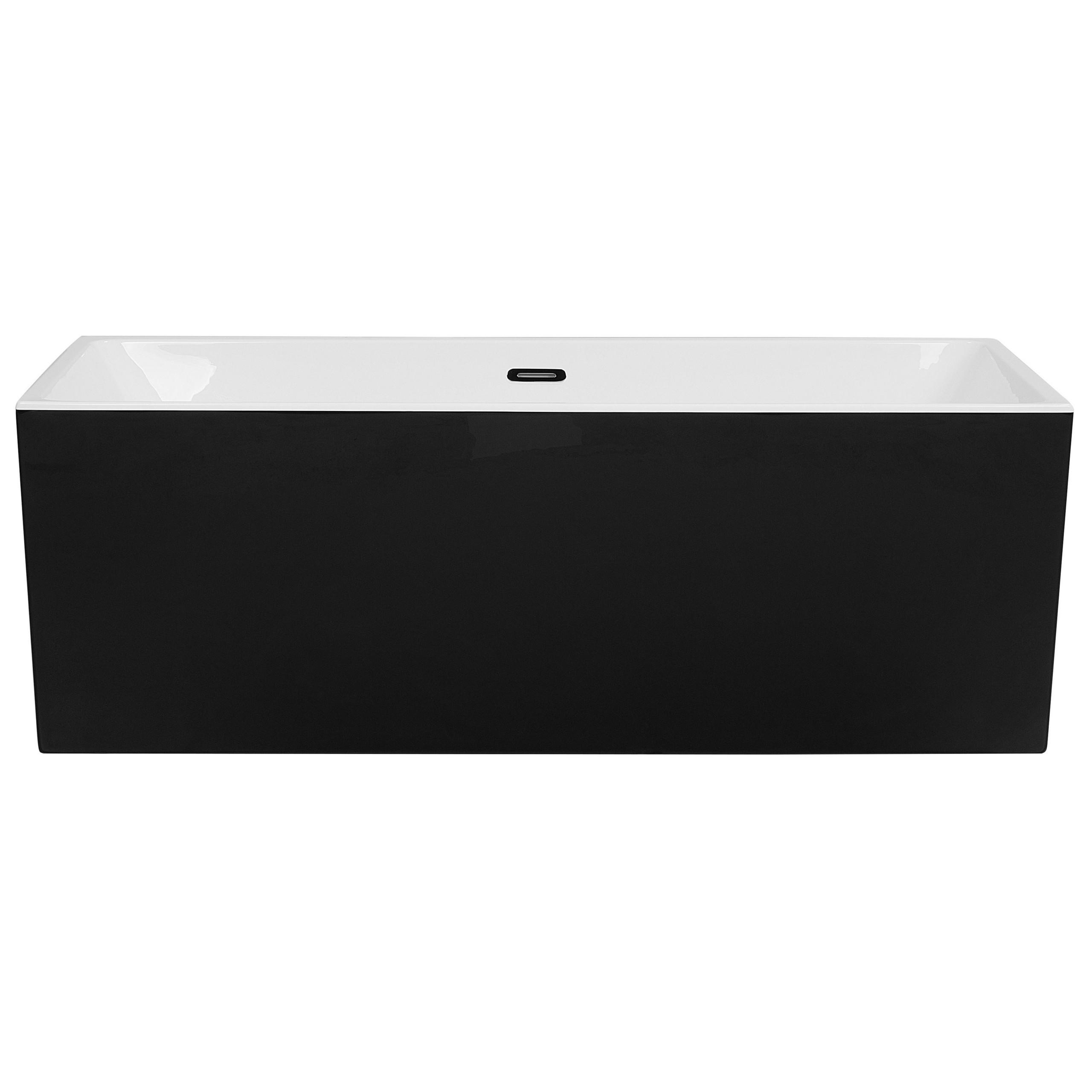 BADEWANNE FREISTEHEND 81x170x60 cm schwarz Rios - Schwarz, Kunststoff (81/60/170cm) - Beliani
