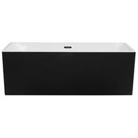 BADEWANNE FREISTEHEND 81x170x60 cm schwarz Rios - Schwarz, Kunststoff (81/60/170cm) - Beliani