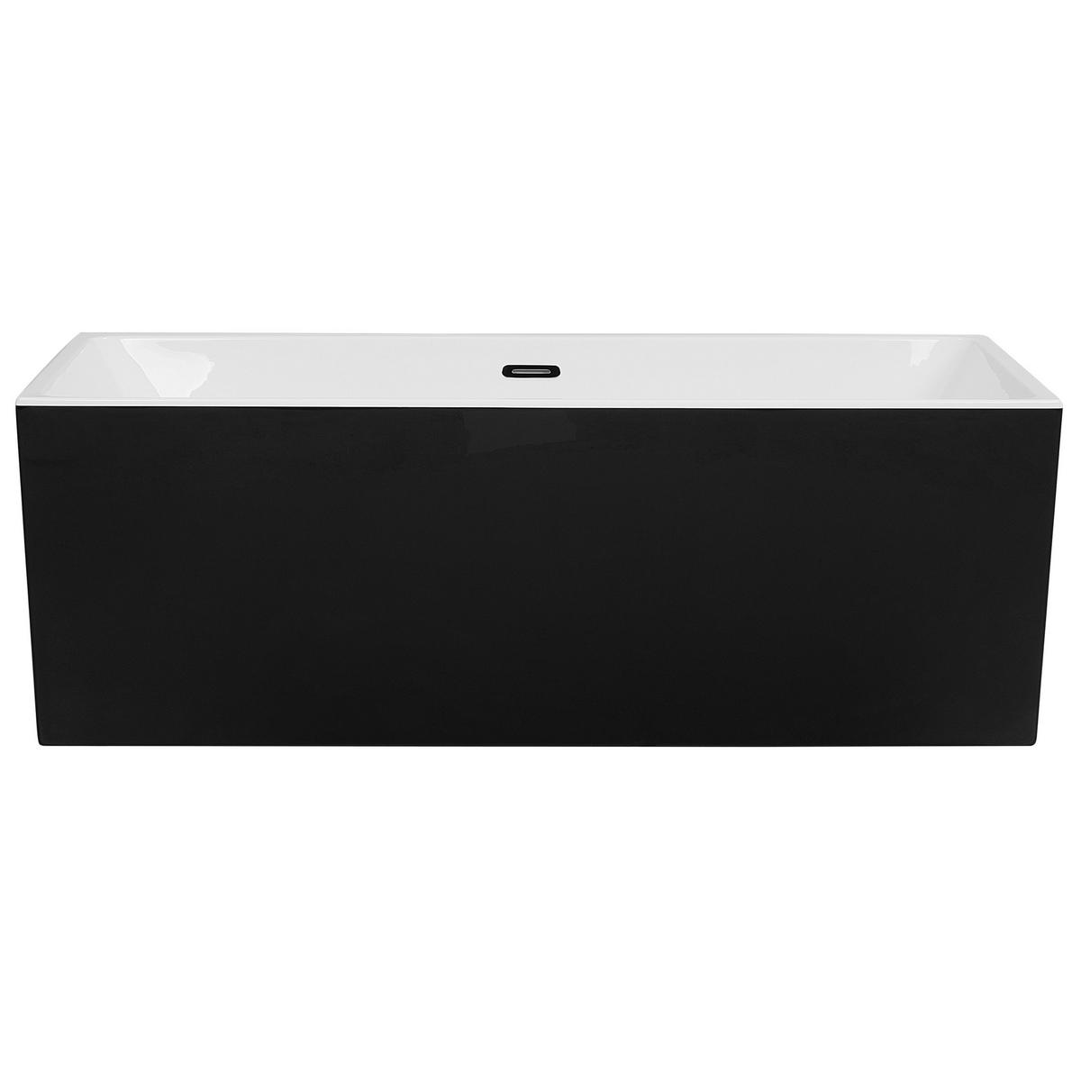 BADEWANNE FREISTEHEND 81x170x60 cm schwarz Rios - Schwarz, Kunststoff (81/60/170cm) - Beliani