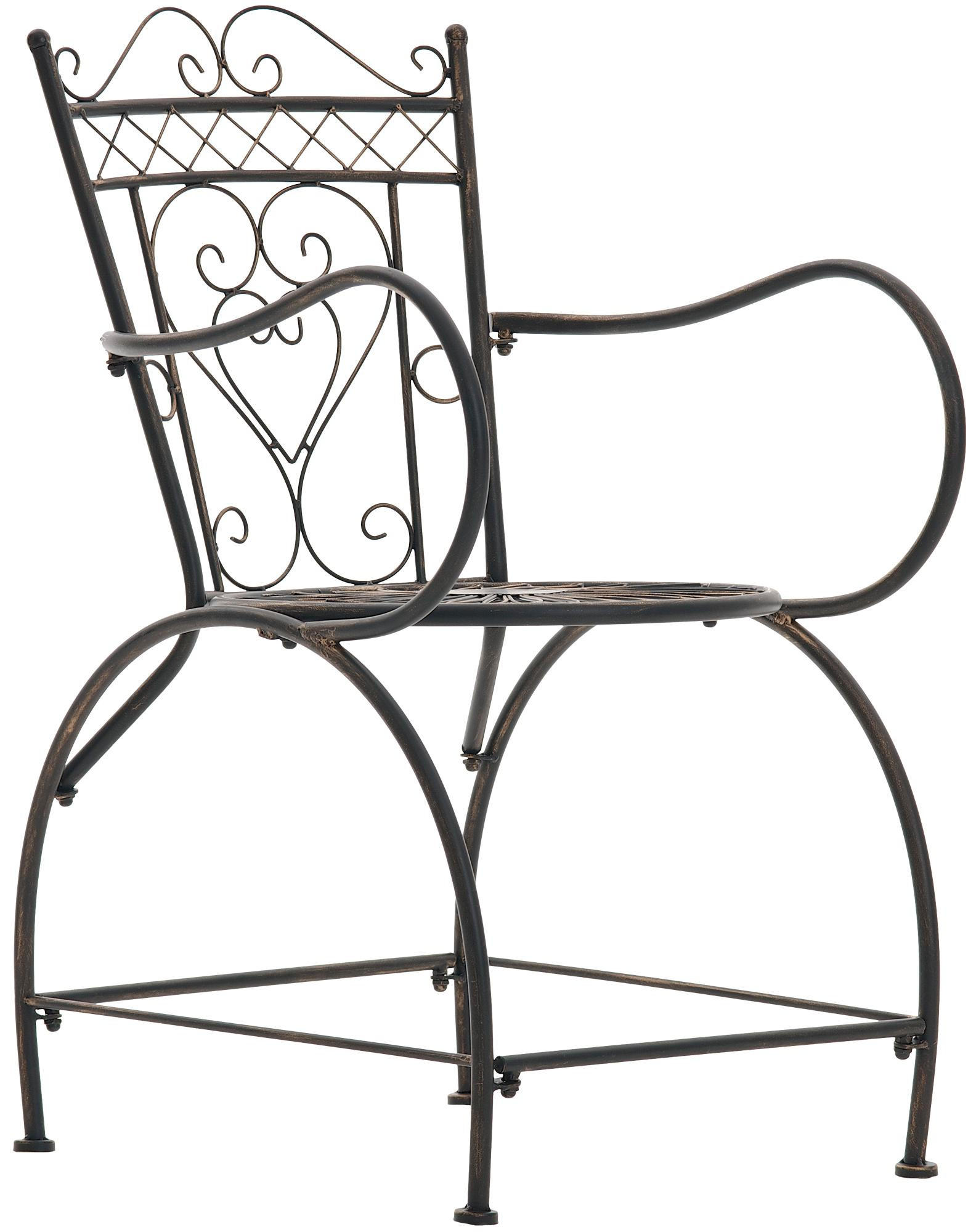 GARTENSTUHL Metall Bronze - Bronzefarben, Metall (48/88/60cm) - CLP