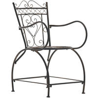 GARTENSTUHL Metall Bronze - Bronzefarben, Metall (48/88/60cm) - CLP