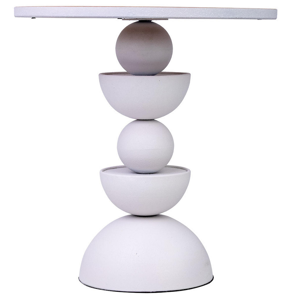 TISCH aus Metall und Holz, weiß, 46x49cm - Weiß, Metall (46/46/49cm) - Wanderlust