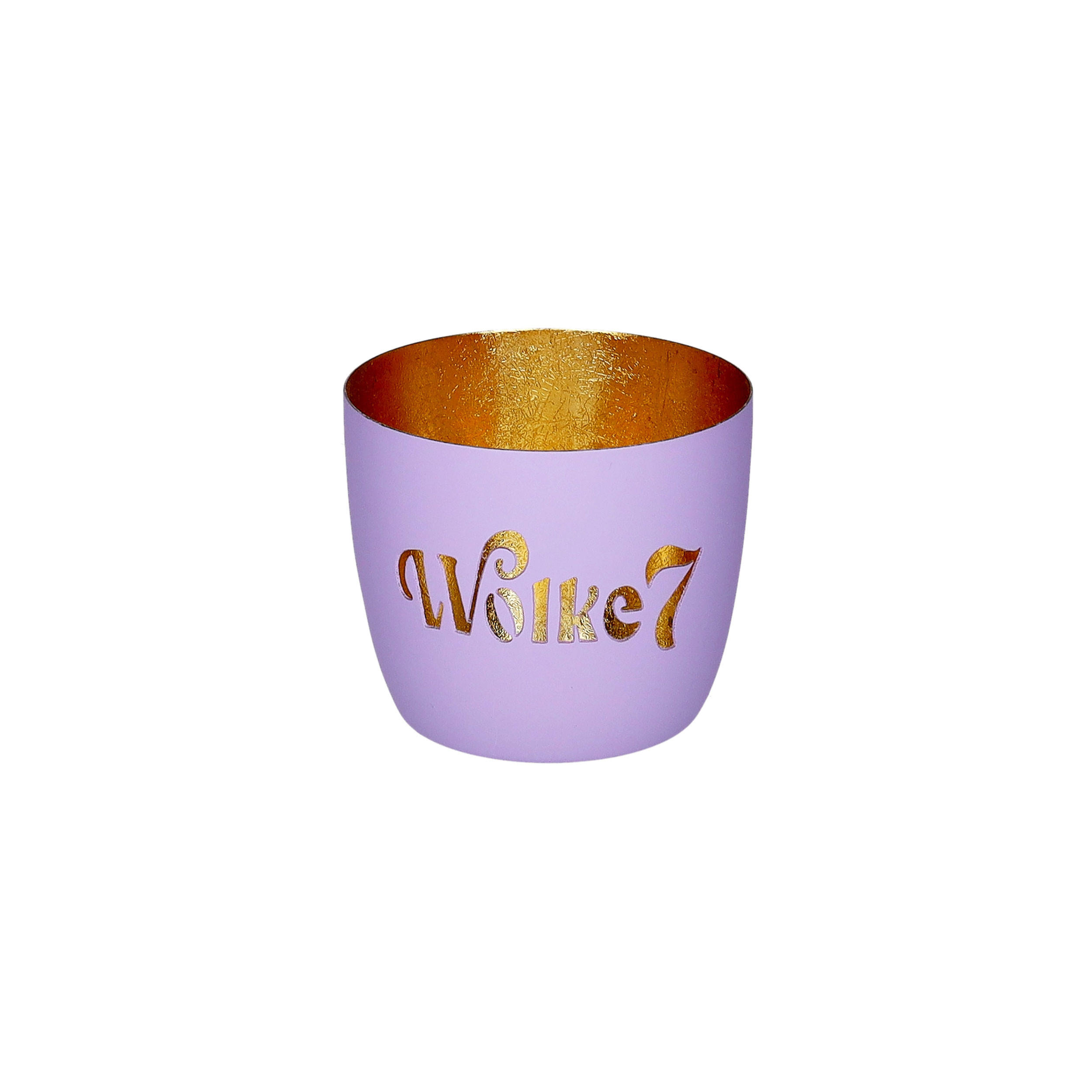 TEELICHTHALTER Madras M, Wolke 7, Eisen, Lila / Gold, H 8.5 cm - Lila, Metall (10cm) - Gift Company