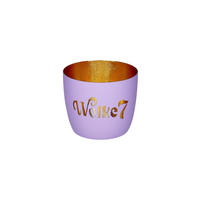 TEELICHTHALTER Madras M, Wolke 7, Eisen, Lila / Gold, H 8.5 cm - Lila, Metall (10cm) - Gift Company