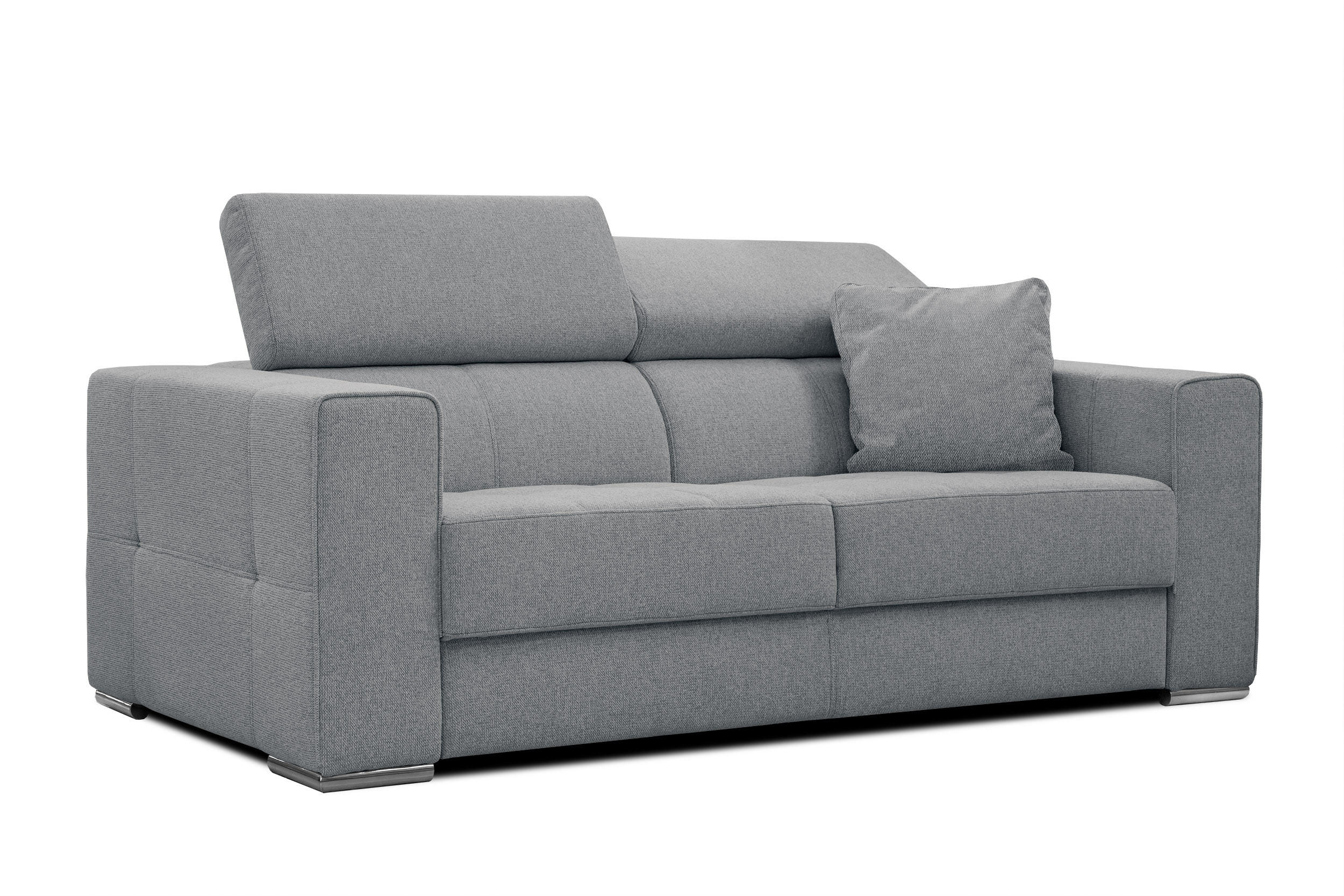 SOFA QUARTZ 3-Sitzer, grau - Grau, Holzwerkstoff/Textil (202/80/102cm) - Courtois Laville