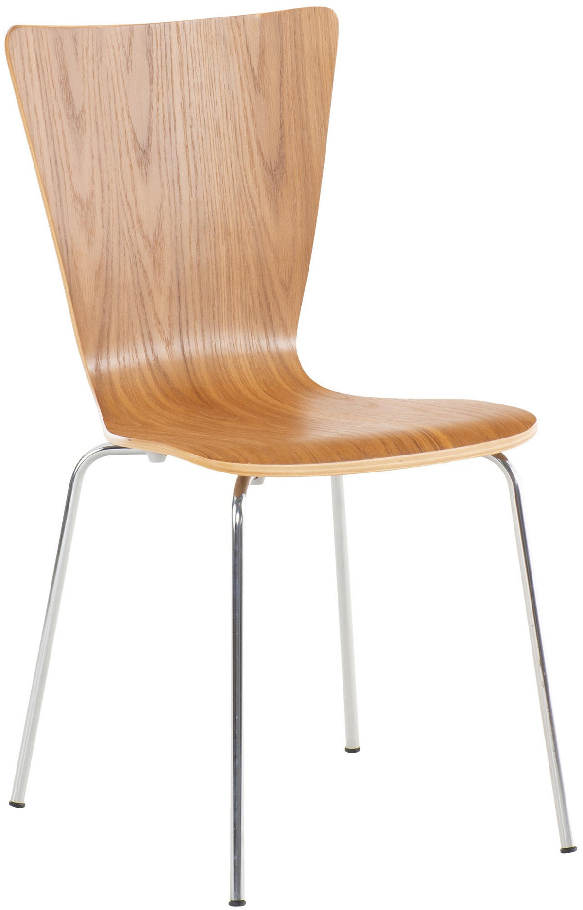 BESUCHERSTUHL Holz Eiche - Eichefarben, Holz/Metall (43/84/50cm) - CLP