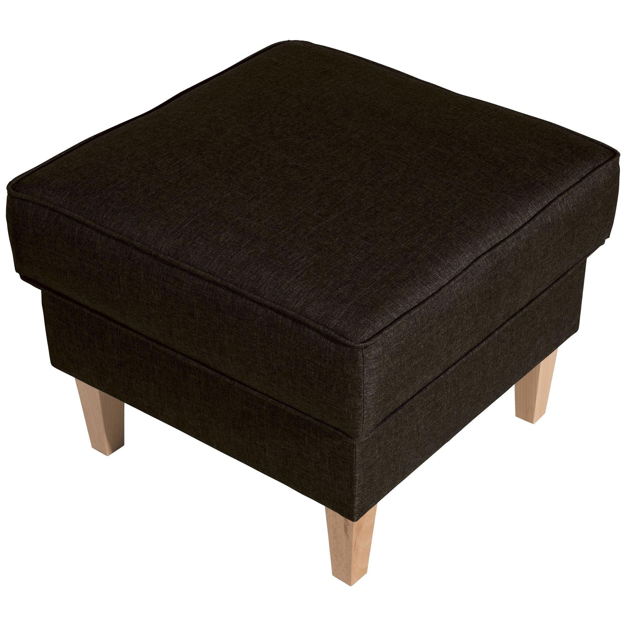 HOCKER Karlen Bezug Flachgewebe Buche natur / braun - Buchefarben/Braun, Kunststoff (53/45/53cm) - 58aufmkessel