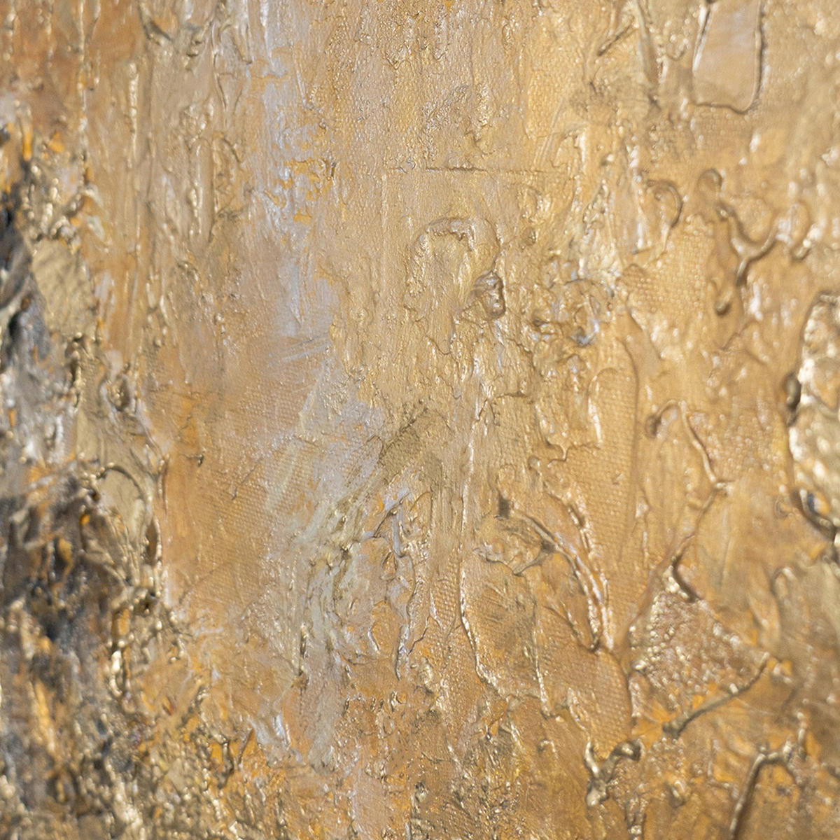GEMÄLDE Goldener Strom Schattenfugenrahmen Grau 70x50 cm - Grau, Holz (70/50cm) - YS-art gallery