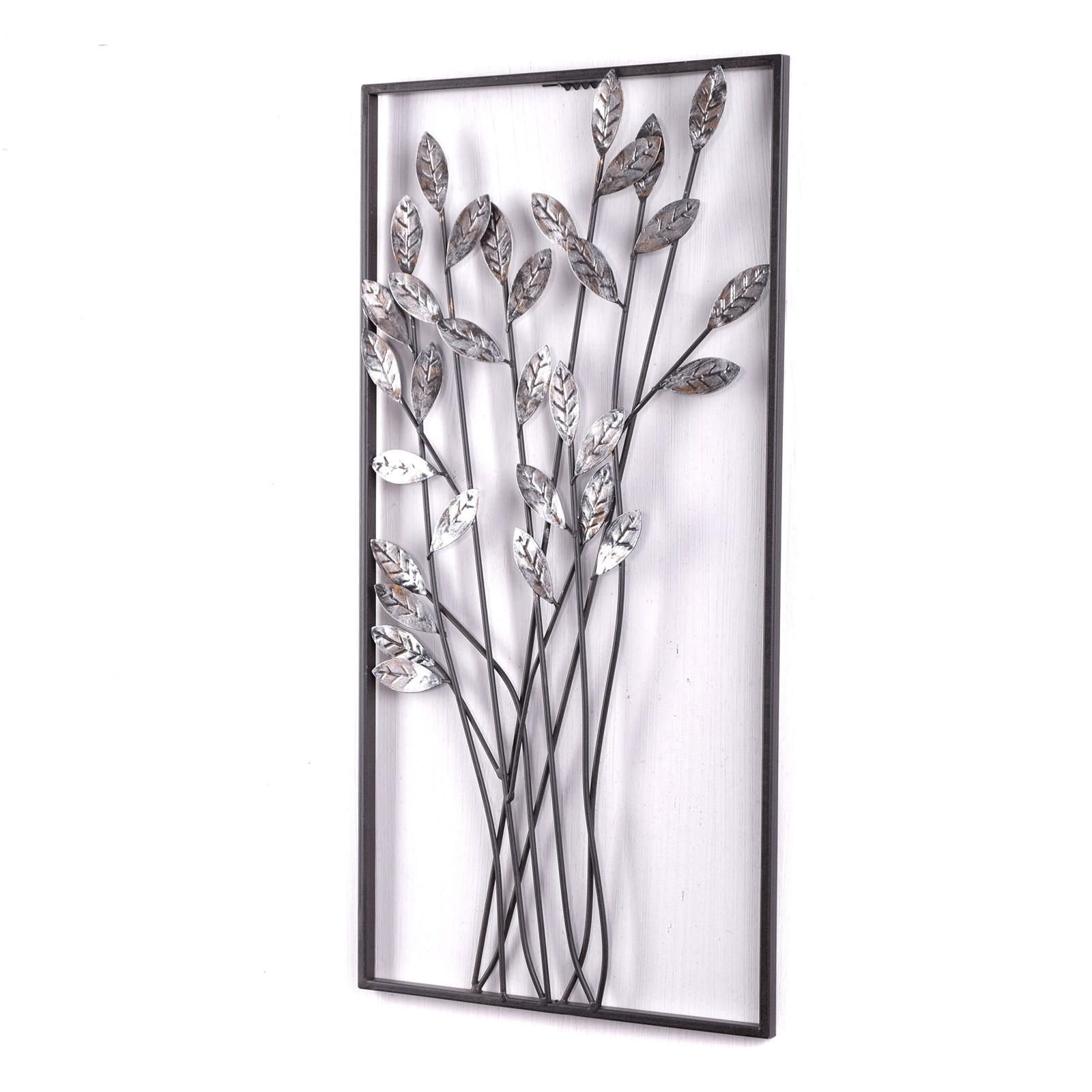 WANDDEKO Zweige Metall silber/braun - Silberfarben, Metall (30/61/2cm) - DESIGN DELIGHTS
