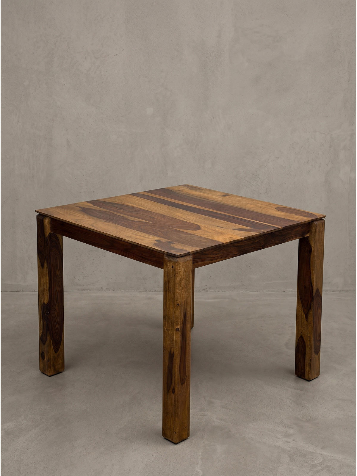 ESSTISCH CHARENTE, Dunkles Massivholz, 80 x 80 x 75 cm - Braun, Holz (80/80/75cm) - KADIMA DESIGN