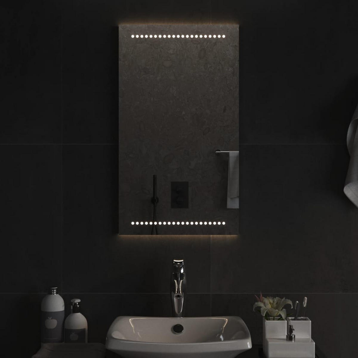 LED-BADSPIEGEL 40x70 cm - Transparent, Glas (40/17/70cm) - furnicato
