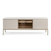 TV-SCHRANK Tosena Greige 154/56/39 cm - Kaschmir/Goldfarben, Holzwerkstoff (153.4/39/56.2cm) - Selsey