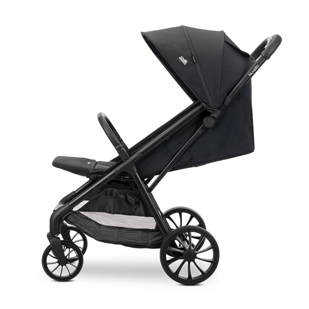 KINDERWAGEN Nuvella schwarz faltbar, verstellbare Rückenlehne, Sonnendach - Schwarz, Metall (102/54/110cm) - Lorelli