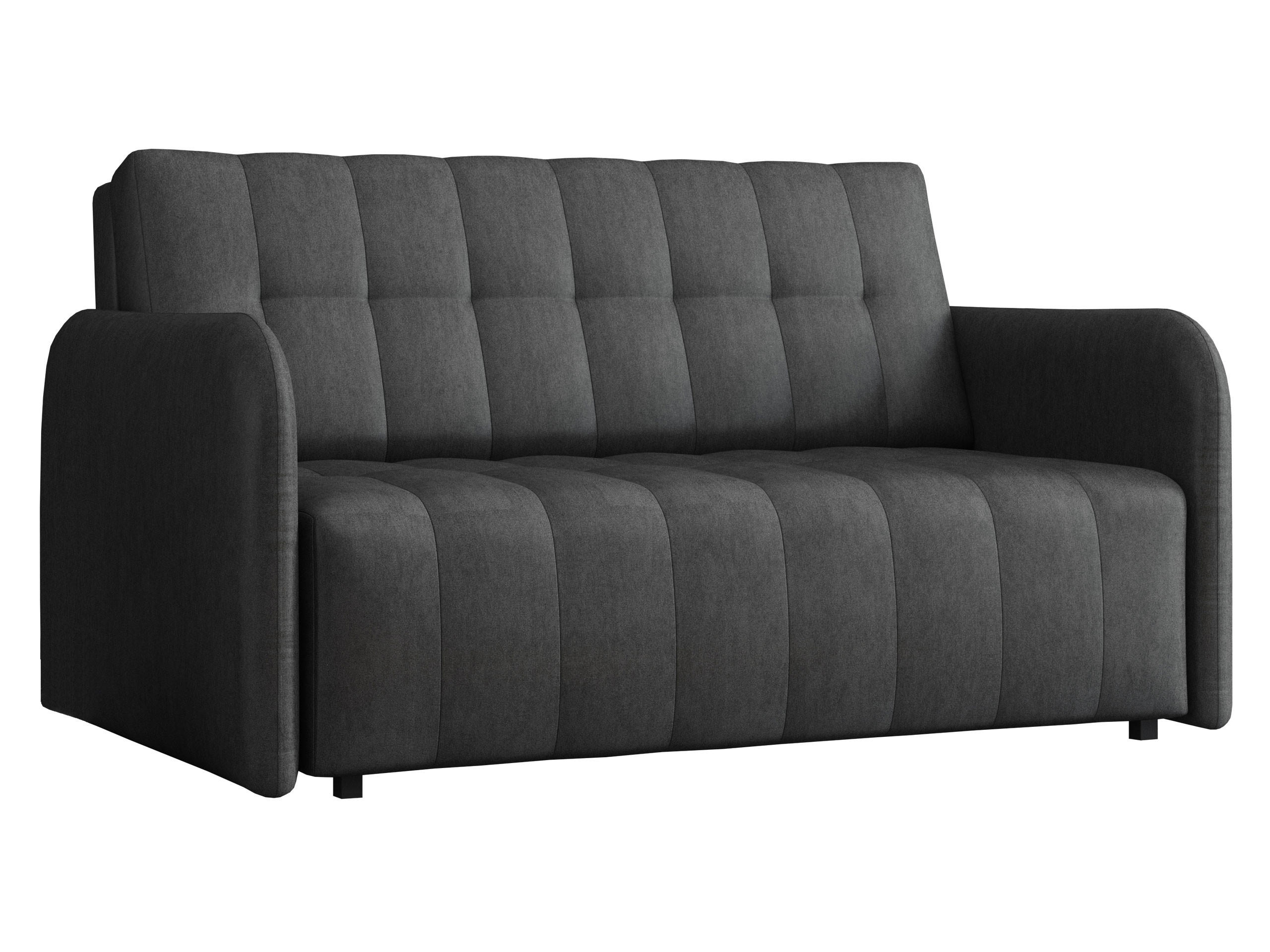 SCHLAFSOFA Viva Grand III - Dunkelgrau/Schwarz, Holz/Kunststoff (145/85/95cm) - MIRJAN24