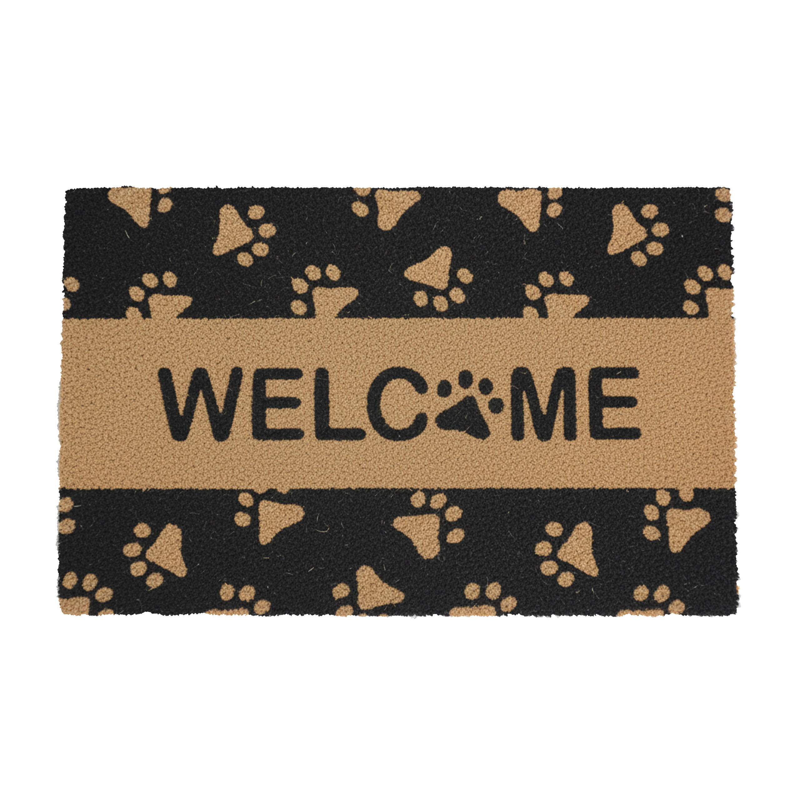 FUSSMATTE - Hellbraun, Kunststoff/Textil (80/50cm) - Relaxdays