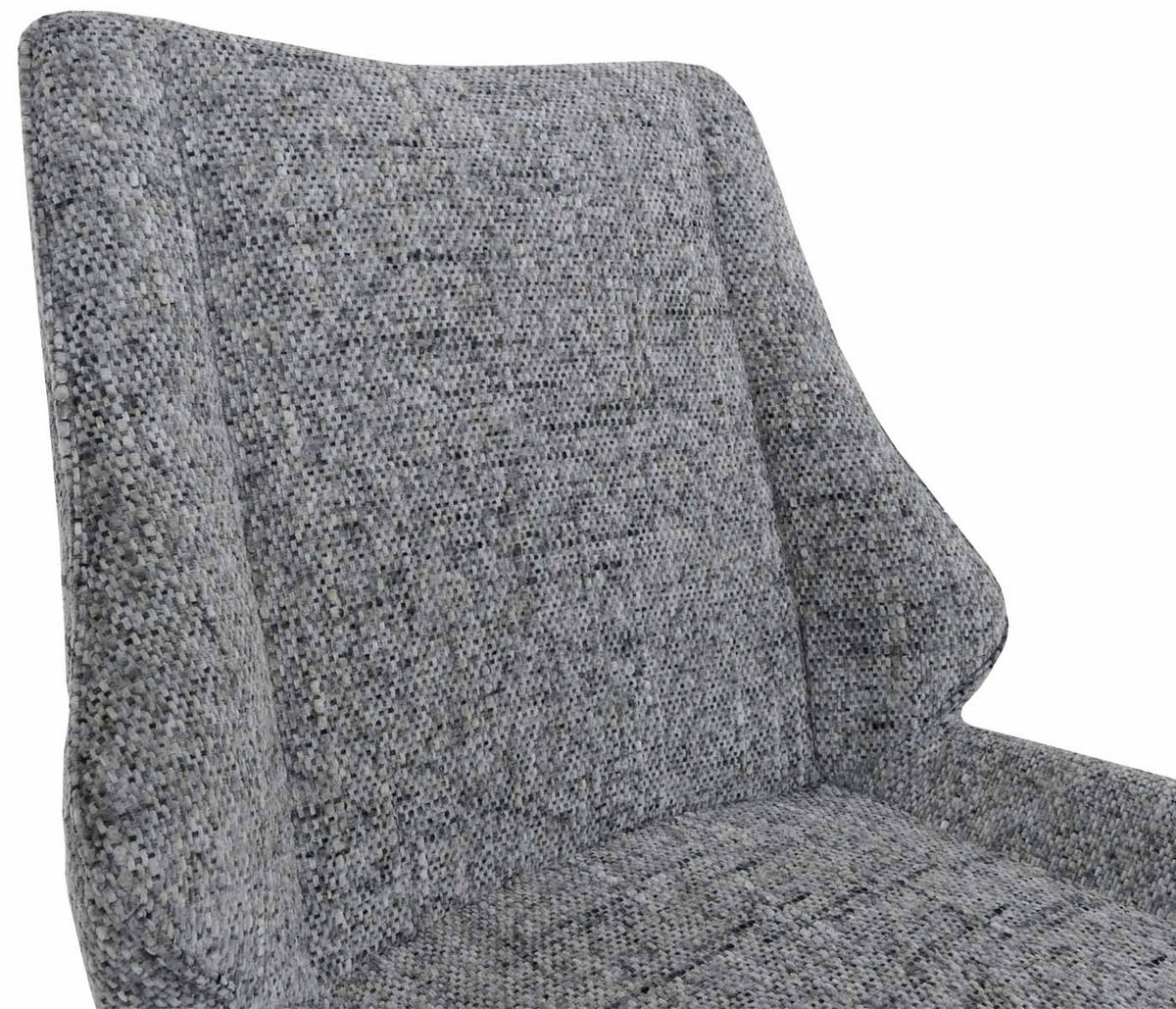 ESSZIMMERSTUHL Schwarz, Grau 2er-Set - Hellgrau/Schwarz, Textil (55/88/63cm) - MCW