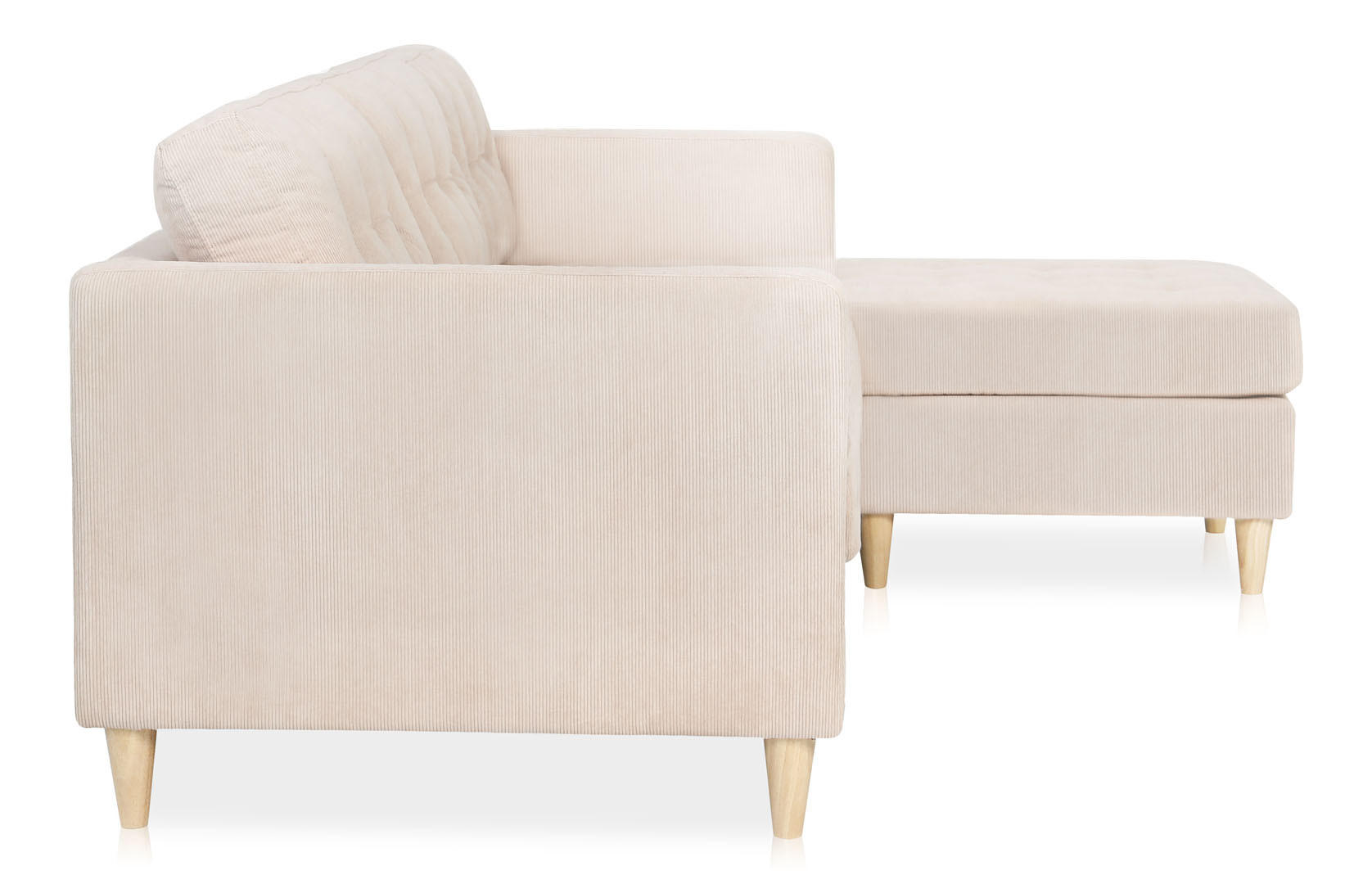 Thumbnail - ebuy24 Ecksofa, Beige, Textil, L-Form, 219x151 cm, Wohnzimmer, Sofas & Couches, Wohnlandschaften, Ecksofas