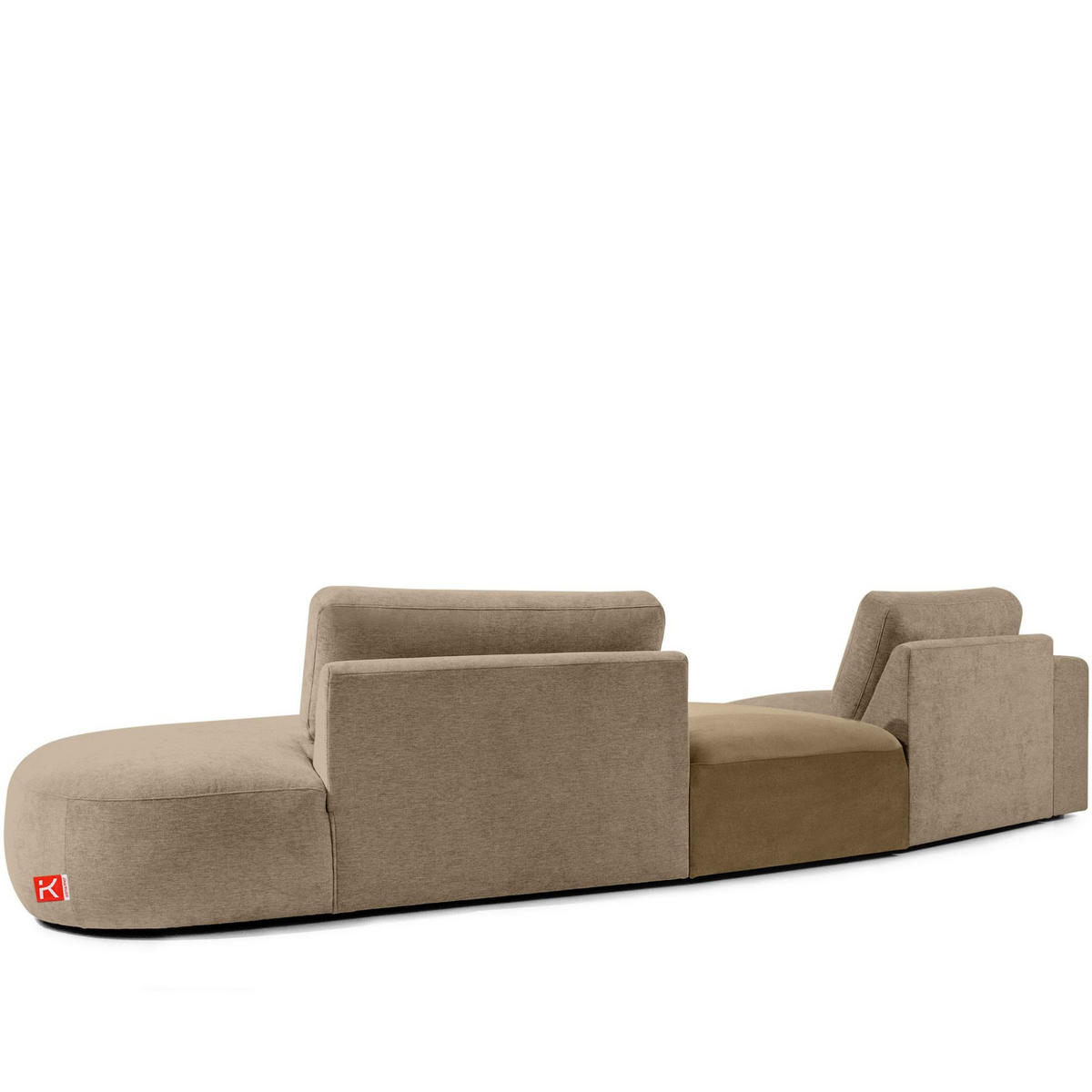 4-SITZER ECKSOFA ZUCCO Chenille rechts, Beige - Beige, Textil (350/84/105cm) - KONSIMO®