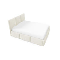 POLSTERBETT mit Stauraum 160x200 cm in Creme - Creme, Metall (160/200cm) - Home Collective