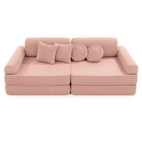 KINDERSOFA AESTHETIC 160 cm Cord Rosa 10 Stk - Rosa, Textil (80/12/160cm) - MeowBaby