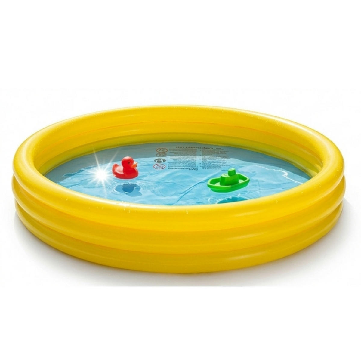 PLANSCHBECKEN Gelb 157x157 cm, Wassersprenger, Kinderpool, Gartenpool, Wasserspielzeug, Outdoor Pool, Sommer Spaß, Familienpool, Sprühfunktion - Gelb, Kunststoff (157/25/157cm) - JUNG