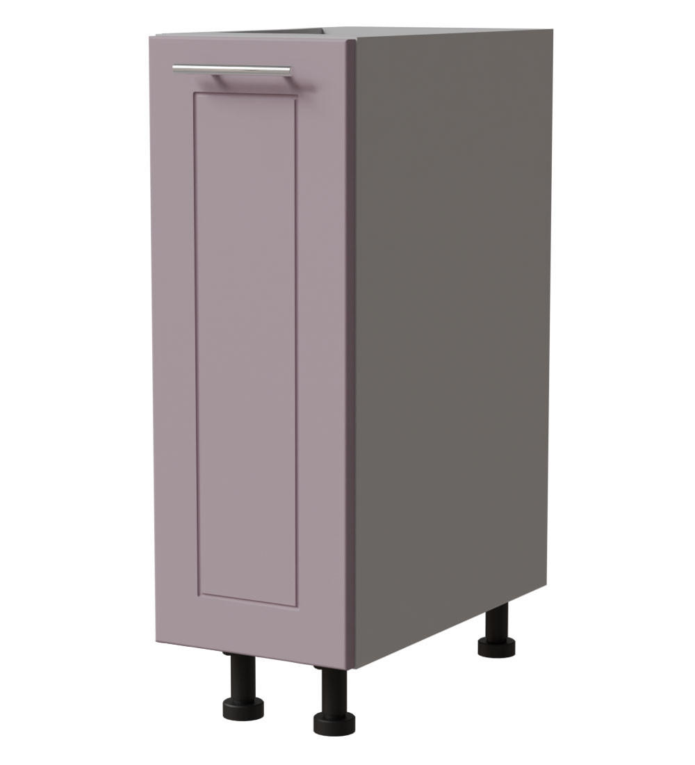 UNTERSCHRANK Bari D1D/20 Grau / RAL 4009 pastellviolett 20 / 50 / 82cm - Violett/Grau, Holz/Holzwerkstoff (20/82/50cm) - Feldmann-Wohnen