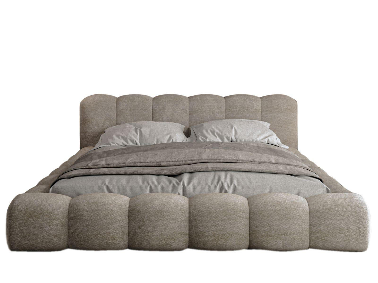 POLSTERBETT 140x200 ERMS Hellbraun - Hellbraun, Holzwerkstoff (140/200cm) - Compleo24