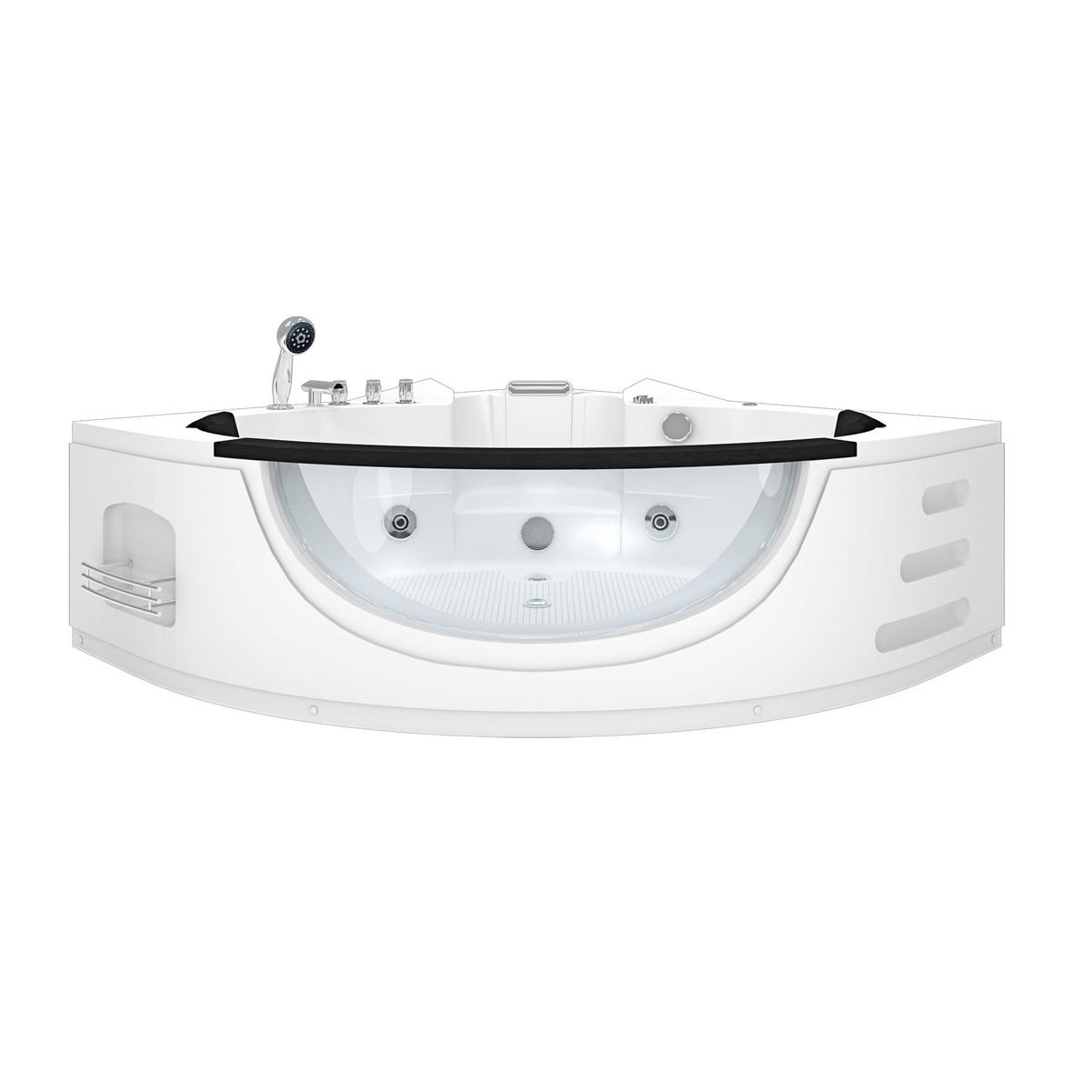 WHIRLPOOL Pool Badewanne Wanne W06 152x152cm - Weiß, Glas/Kunststoff (152/65/152cm) - AcquaVapore by Sandra Jentho