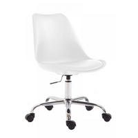 DREHSTUHL Kunststoff Weiß - Chromfarben/Weiß, Kunststoff/Metall (48/81/54cm) - CLP