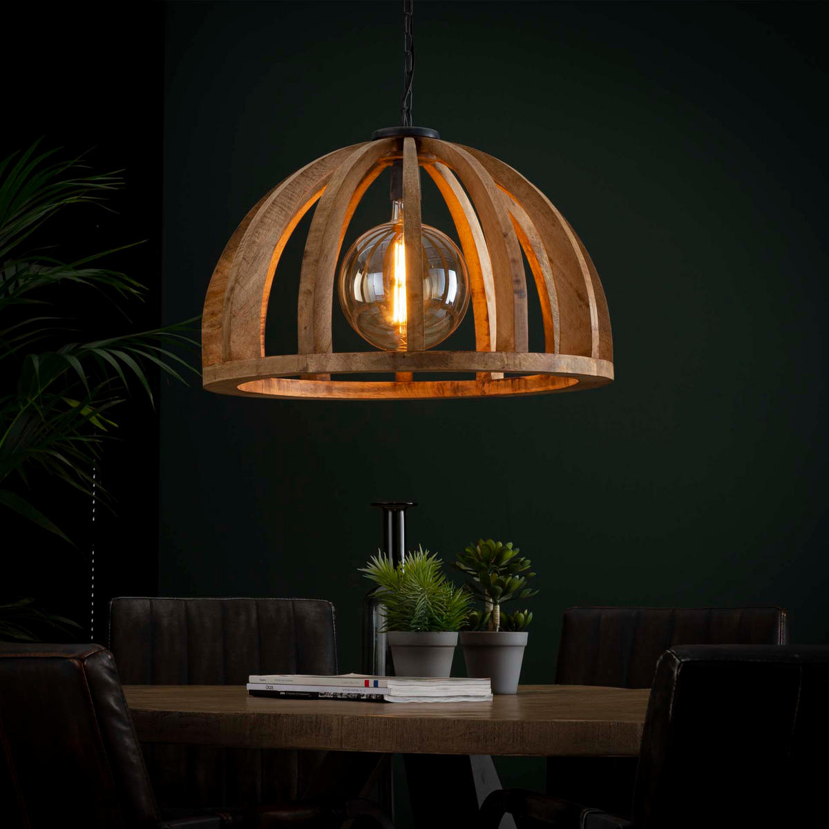 HÄNGELEUCHTE Mango Braun 62/62/150 cm - Braun, Holz (62/62/150cm) - Hoyz Collection