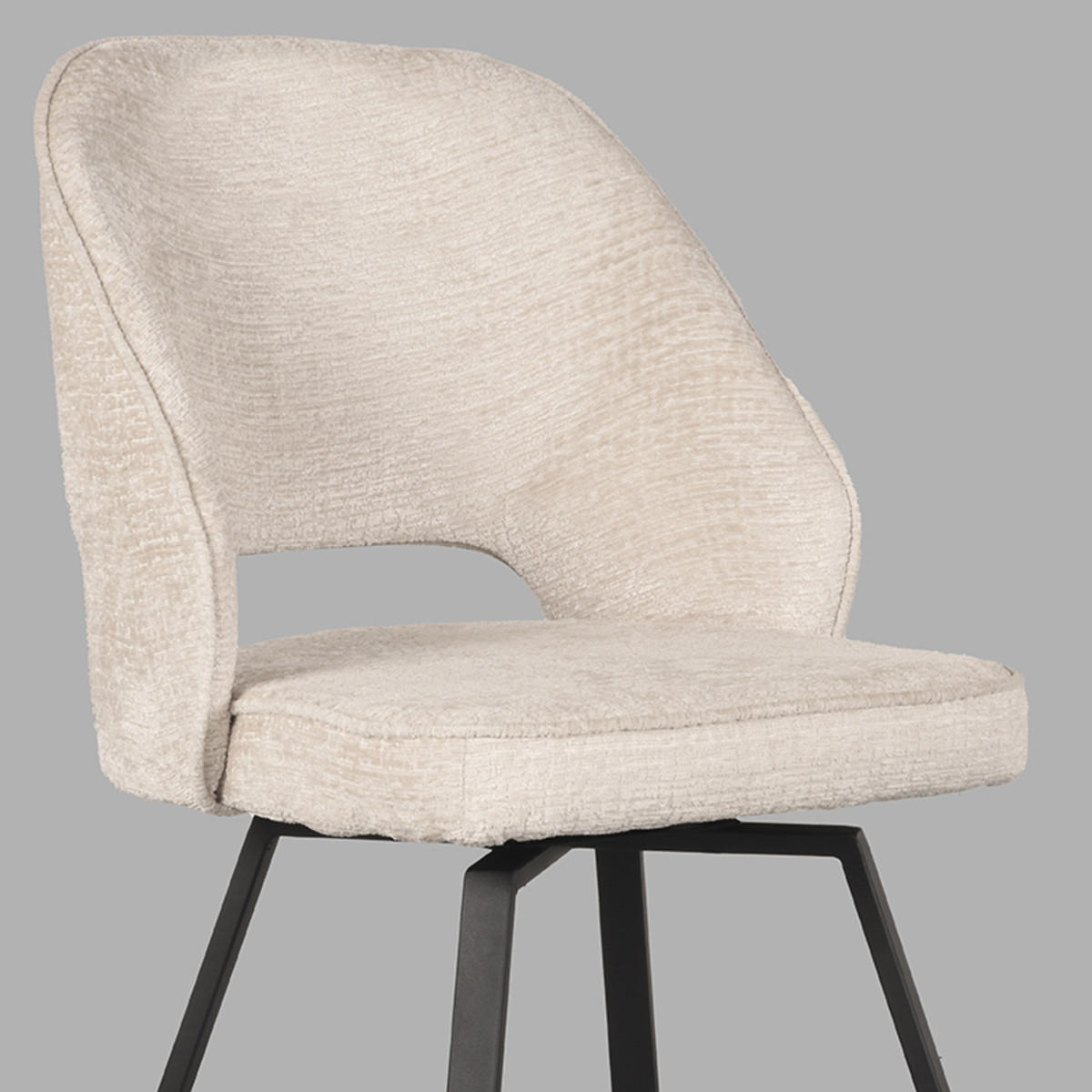 ESSZIMMERSTUHL Lewis Beige 58/52/84 cm 2er-Set - Creme, Textil (52/84/58cm) - LABEL51