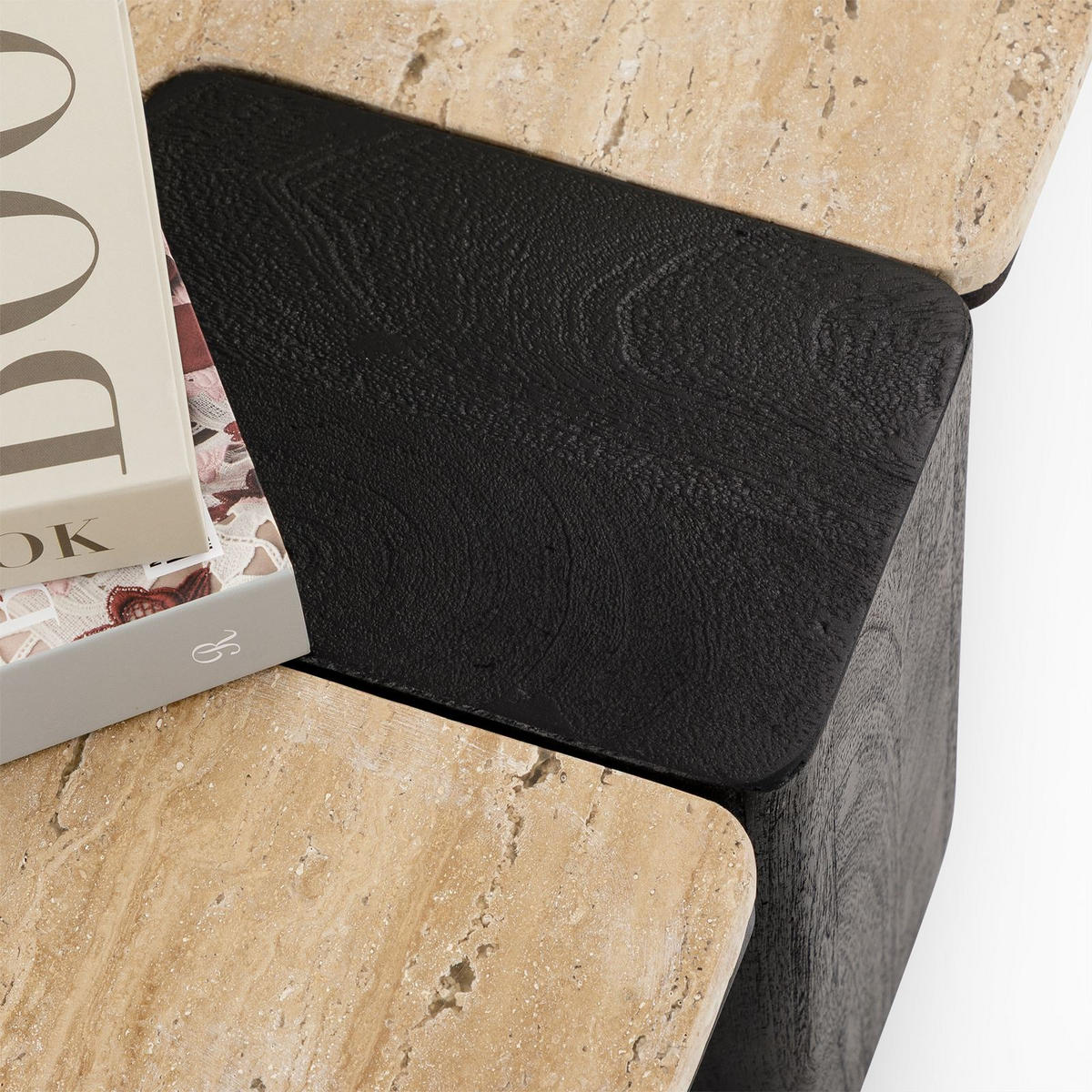 COUCHTISCH SURAT beige/schwarz - Beige/Schwarz, Naturmaterialien/Holz (60/100/27cm) - IDIMEX