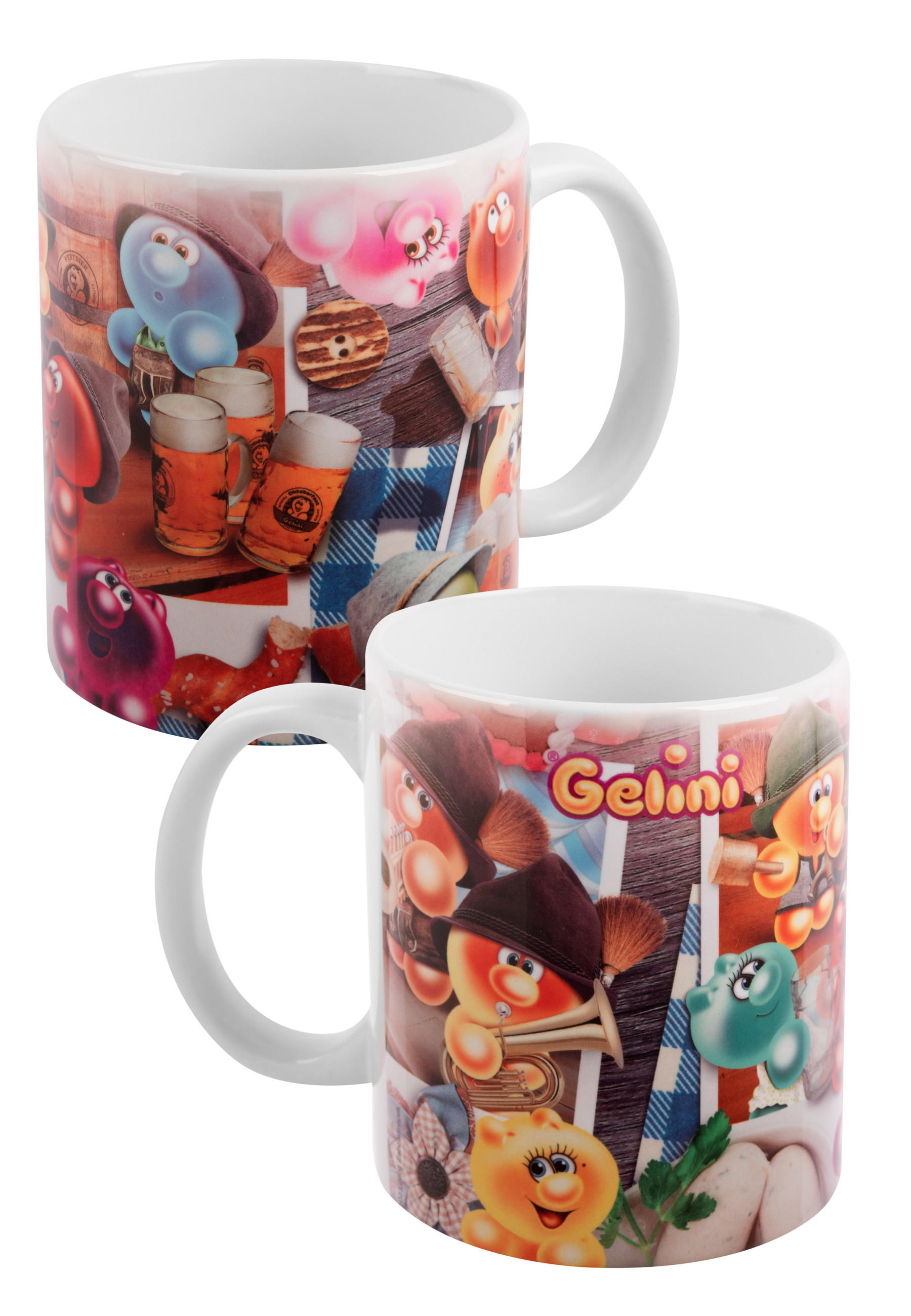 KAFFEEBECHER Gelini Brotzeit Mehrfarbig 320 ml - Multicolor, Keramik (0.32L) - United Labels