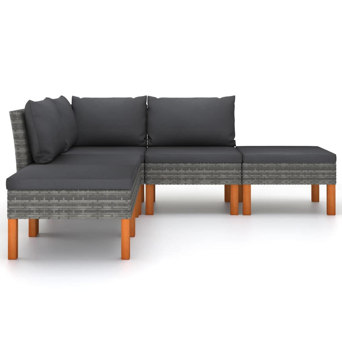 GARTENSET Yaukie 5-teilig - Grau, Metall - Nettlife