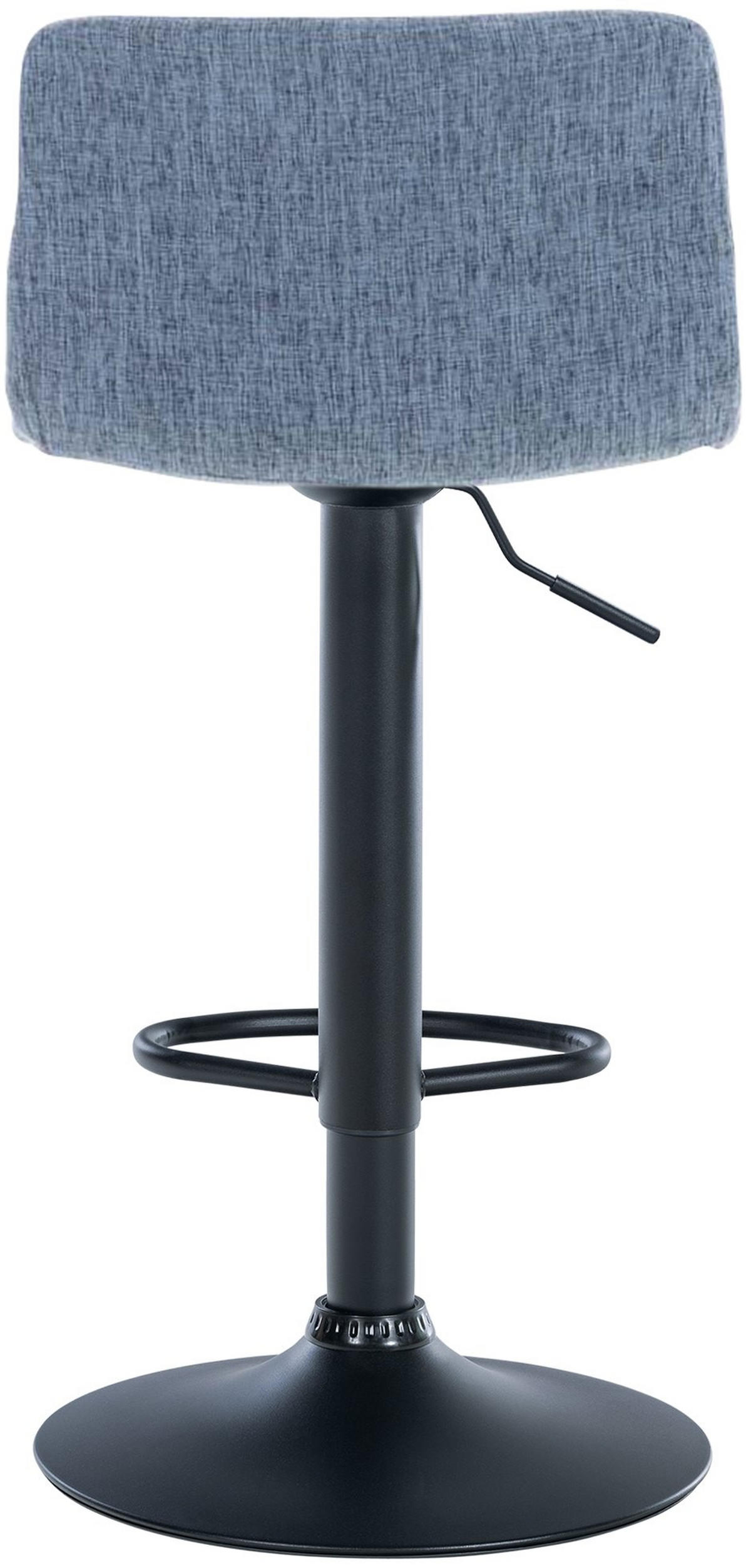 BARHOCKER Pesan Stoff Blau Schwarz - Blau, Textil/Metall (39/84/36cm) - DELUKE