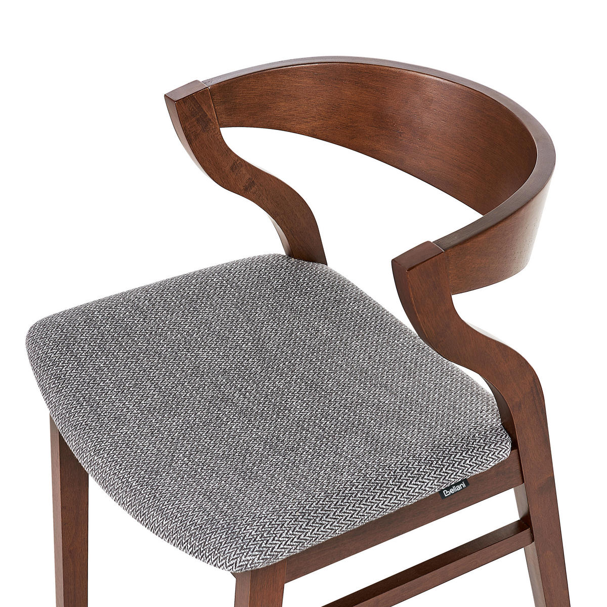 ÉTKEZŐSZÉK 2 darabos Szett Fa alapú anyag Sötét fa színű Maroa - sötétbarna, textil/fa (51/72/56cm) - Beliani