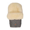LAMMFELL-FUSSSACK Nelly, milky sand, anthracite melange - Grau, Fell (46/8/88cm) - Kaiserbaby
