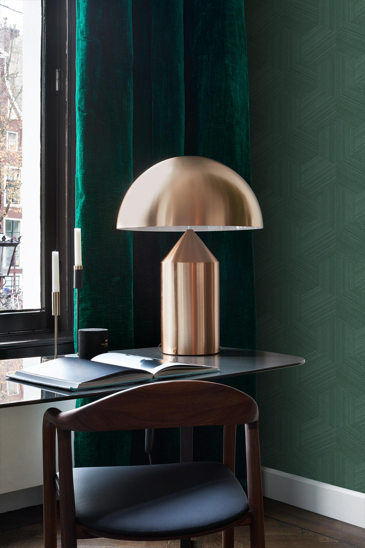 TAPETE 3D-Muster 50 x 900 cm - Grün, Papier (50/900cm) - Origin Wallcoverings