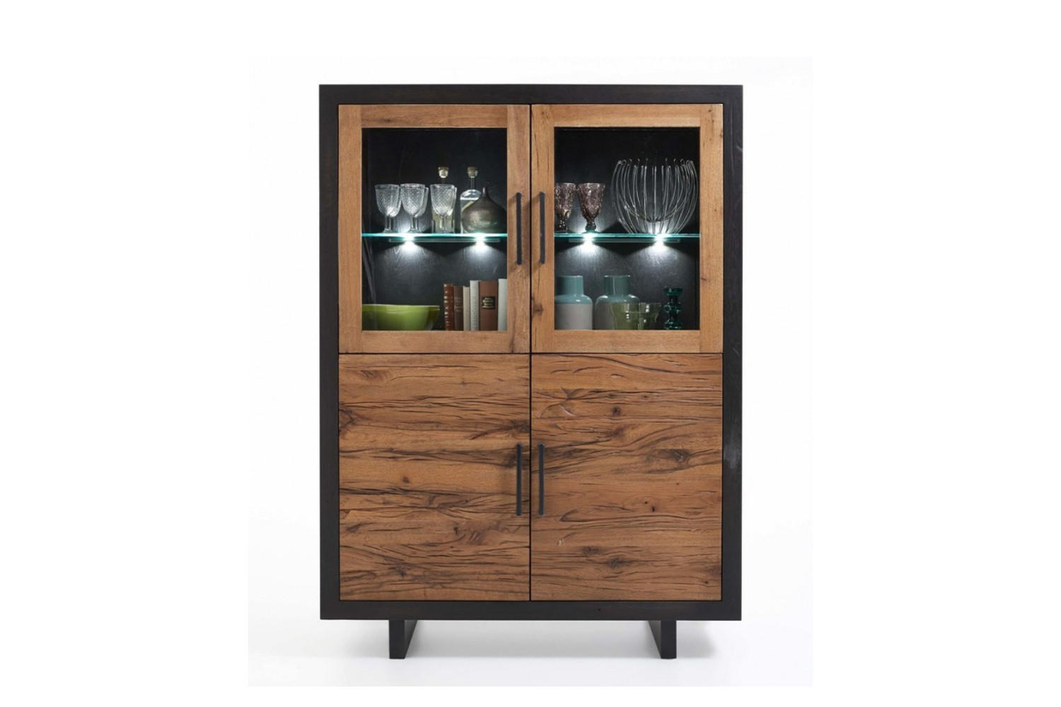 HIGHBOARD GONA Anthrazit Holz - Anthrazit, Holz (130/180/50cm) - KAWOLA