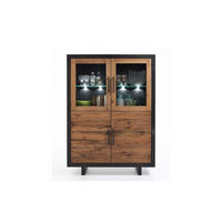 HIGHBOARD GONA Anthrazit Holz - Anthrazit, Holz (130/180/50cm) - KAWOLA