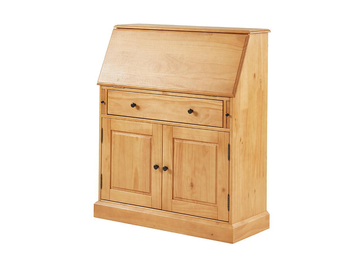 SEKRETÄR - MDF & Kiefernholz - Eichefarben - CLEORE - Naturfarben, Holz (93/40/110.8cm) - Vente-Unique