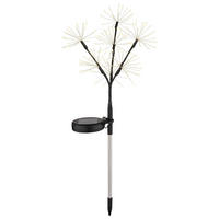 LED SOLARLEUCHTE Klar Matt Feuerwerk-Optik - Klar, Metall (25/25/60cm) - Globo Lighting