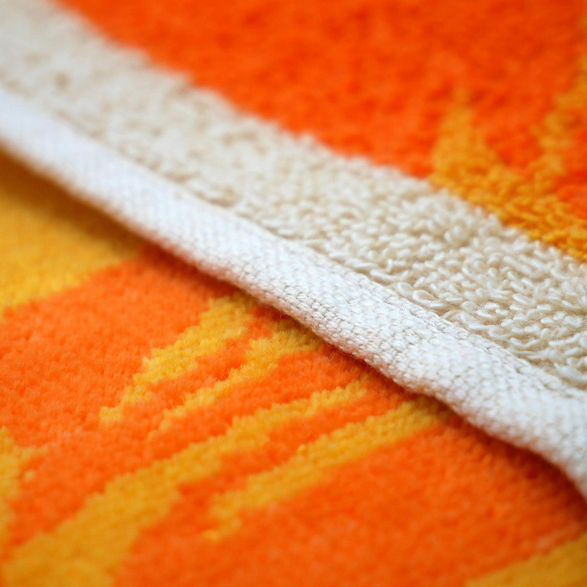 STRANDTUCH Frottee Velours Jacquard Orange 90x170 400g/m² - Frutti - Orange, Textil (90/170cm) - LE COMPTOIR DE LA PLAGE