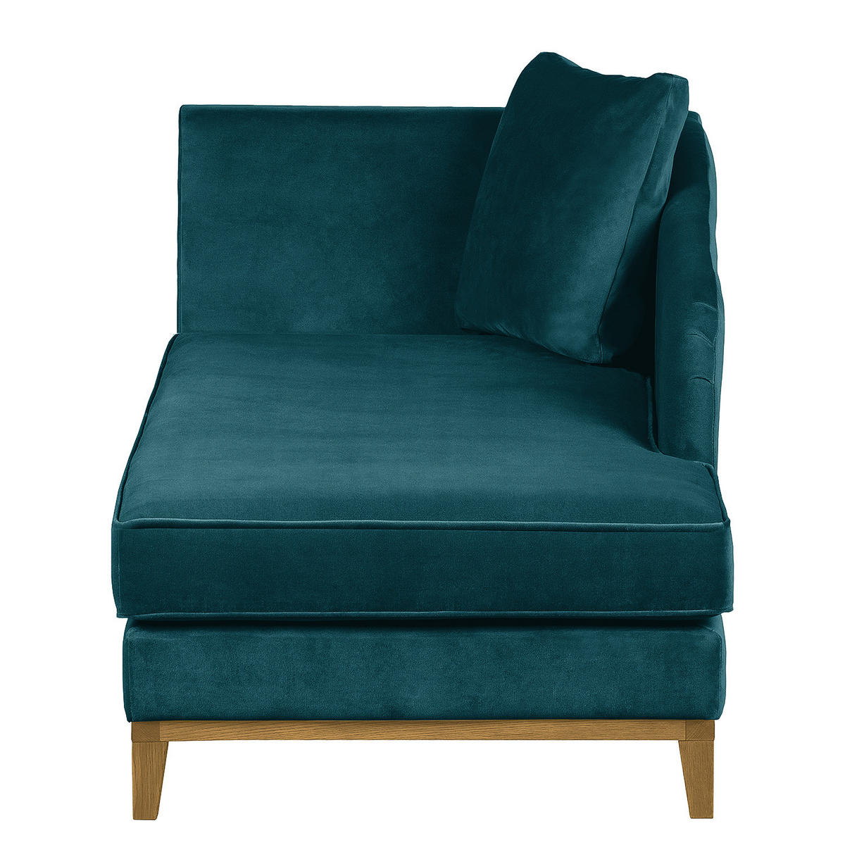 RECAMIERE - Petrol, Eichenholz/Textil (165/77/82cm) - home24